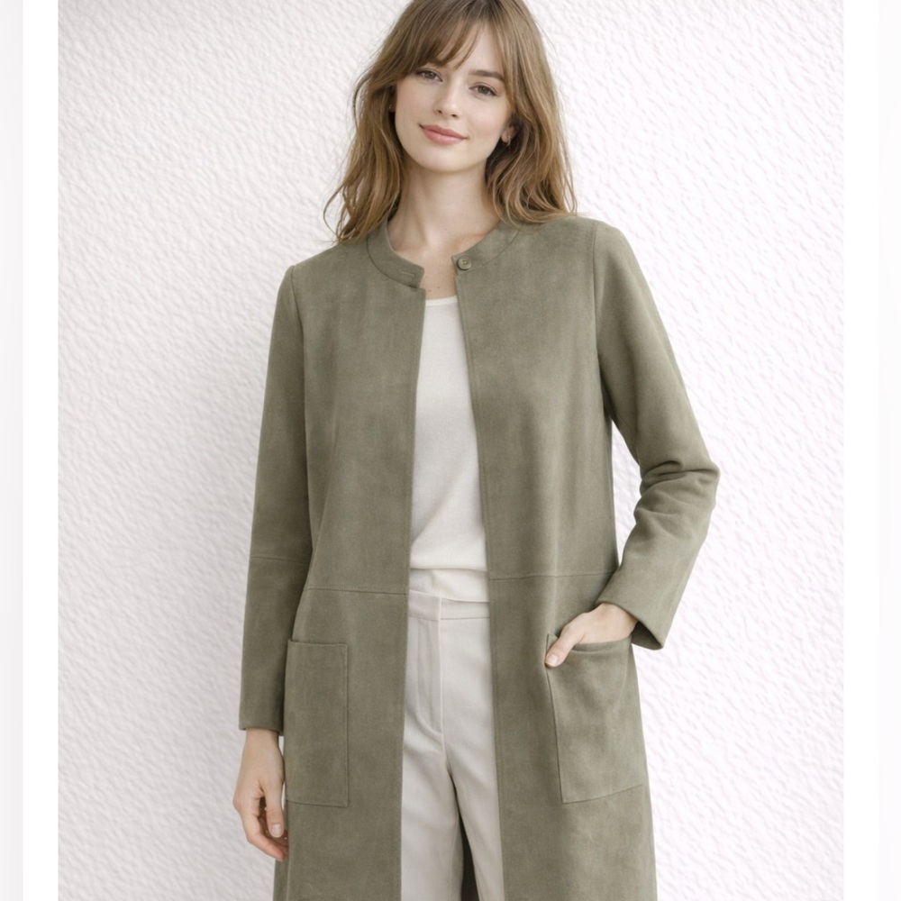 H&M Veste légère suède vert kaki sizeXS